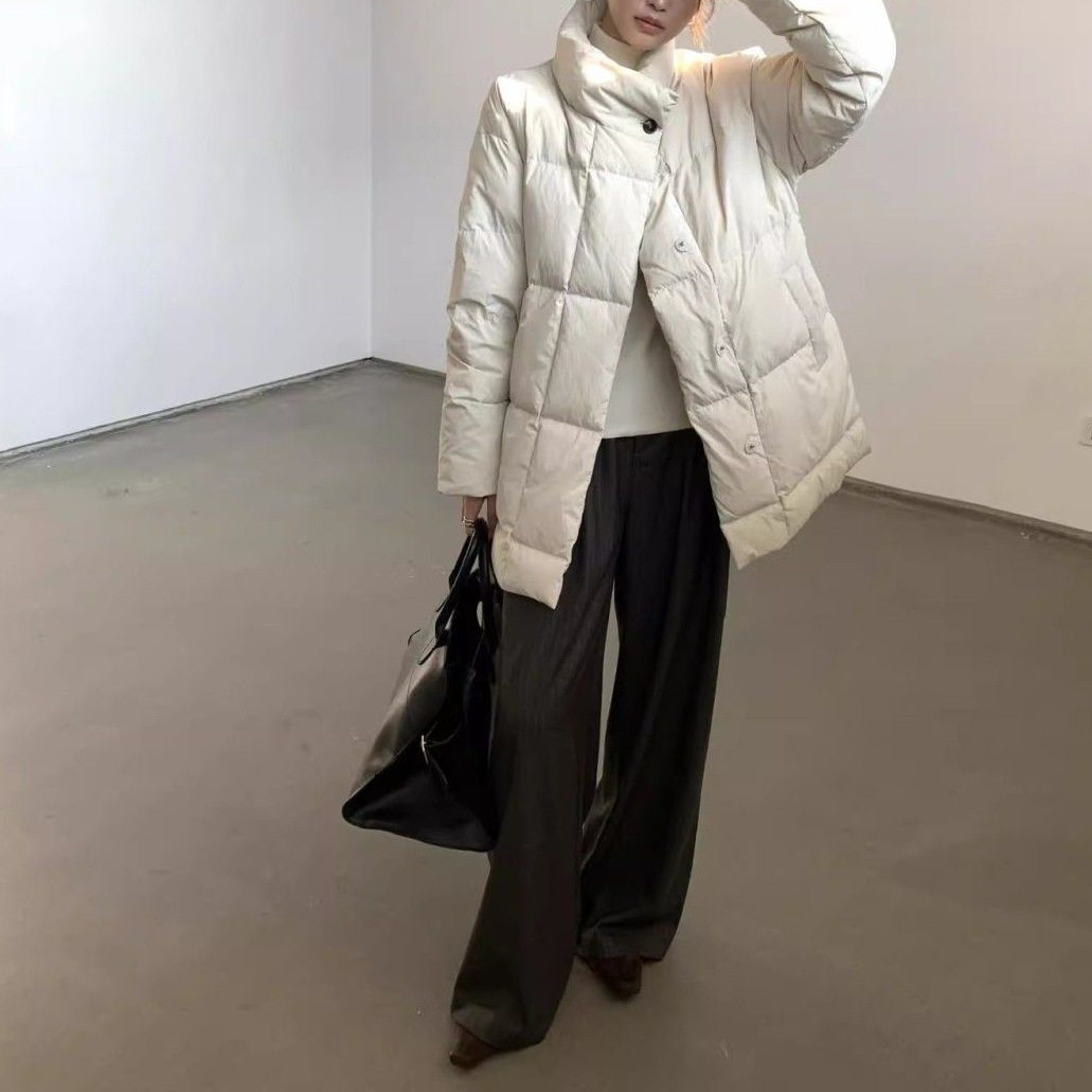 高领单排扣收腰面包服女2026年冬季新款韩版休闲保暖棉服外套ins,女装/女士精品,棉衣/棉服,淘宝优惠券,粉丝福利购,淘宝优惠卷