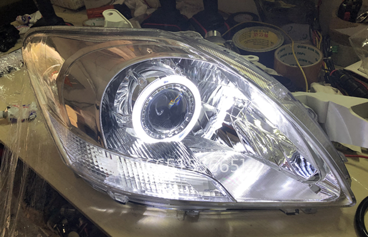 适用于02-16款威驰改装双光透镜LED天使恶魔眼大灯总成日行灯