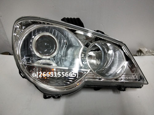 众泰5008大灯总成改装LED双光透镜 天使眼恶魔眼日行灯大灯总成