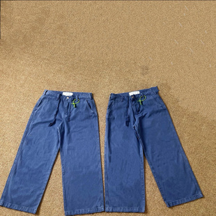 蓝色水洗做旧vintage风宽松休闲裤 ERL法工裤 男女同款 纯原顶板