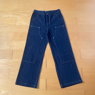 纯原顶板 ERD忧郁的富二代工装洗水伐木裤牛仔裤做旧洗水牛仔长裤