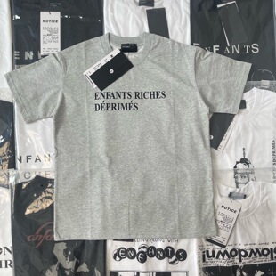 纯原顶板 ERD忧郁的富二代经典基础款纯棉圆领字母印花短袖T恤衫