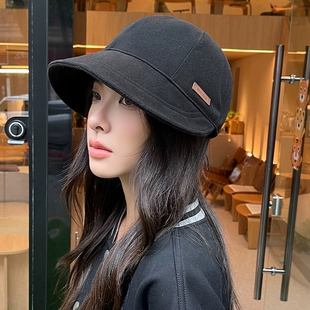 渔夫帽子女春秋防紫外线夏季 遮阳帽素颜遮脸太阳帽潮显脸小鸭舌帽
