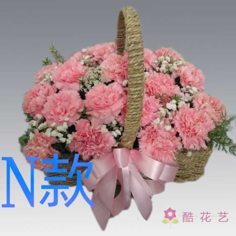 生日祝寿康乃馨山东济宁花店送花梁山县曲阜市兖州市同城鲜花快递