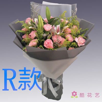 生日祝寿粉百合江西赣州花店送花龙南县定南县全南县同城鲜花速递