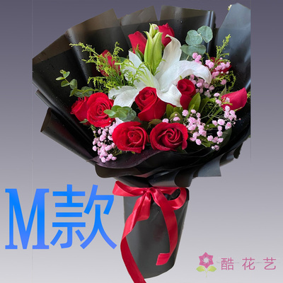 生日祝寿表白白百合上海花店送花徐汇区黄浦区杨浦区同城鲜花快递