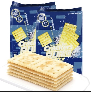 包邮 428g2包娜迪莎克力架苏打饼海盐味咸饼干代餐下午茶零食休闲