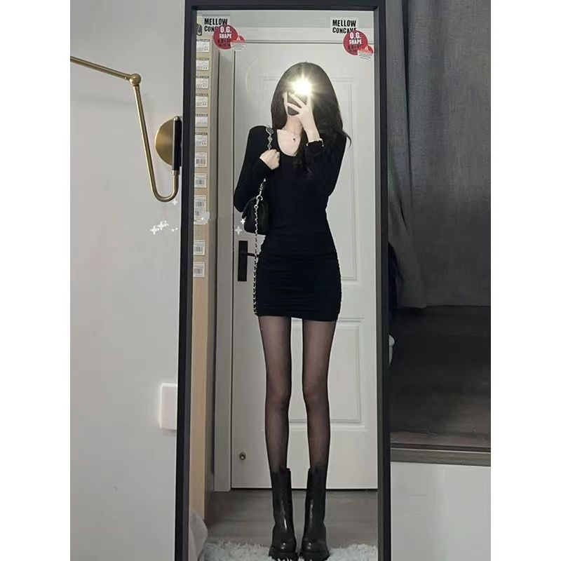 性感包臀裙纯色露背收腰显瘦