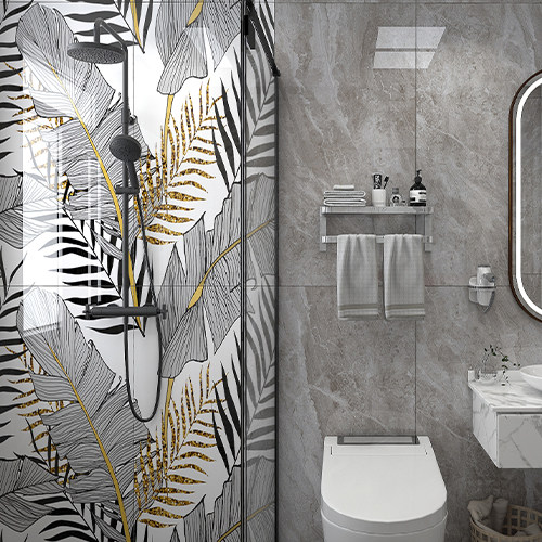 亮浴室拼花玄关现代简约背景墙瓷砖0卫生间墙砖20x160轻奢马桶0面