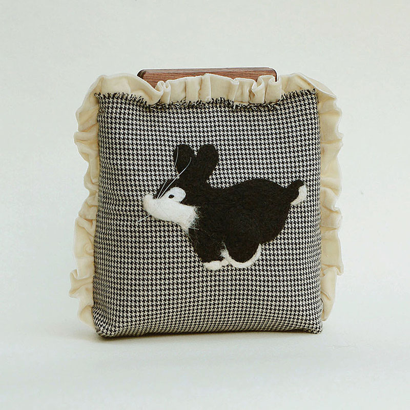 kun糯糯小黑兔羊毛兔丝绒软萌兔