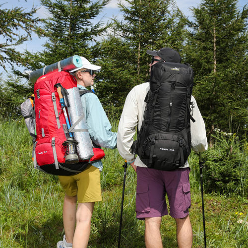 户外登山包男75升专业重装徒步爬山露营背包70L防水旅行双肩包女