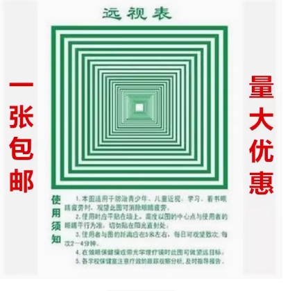 视力训练图散光矫正近视远视表