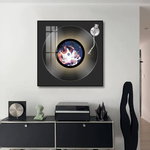 谢霆锋周边专辑黑胶唱片装饰画蓝牙音响发光挂画客厅电视柜台摆件