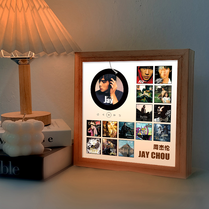 周杰伦周边灯光画粉丝应援送女生朋友生日礼物卧室桌面氛围摆件