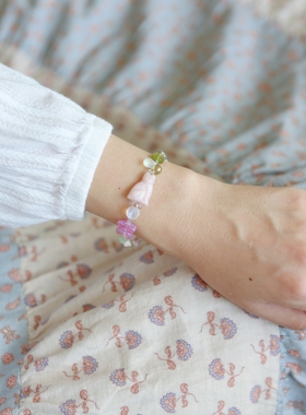 Iris原创捷克珠手链【窗台上的小猫】复古小众女生手工设计手串