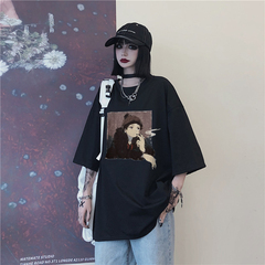 Real shot super fire CEC short sleeve women's T-shirt loose hip hop versatile 5.5 sleeve clothes
