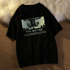 Original Hong Kong Style bear short sleeve T-shirt women's loose Korean fashion cotton half sleeve top