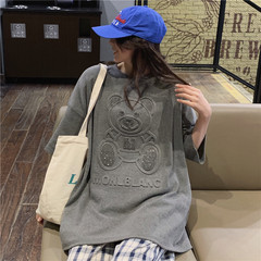 Real shot online Red super fire short sleeve T-shirt women's summer Korean version loose body fashion