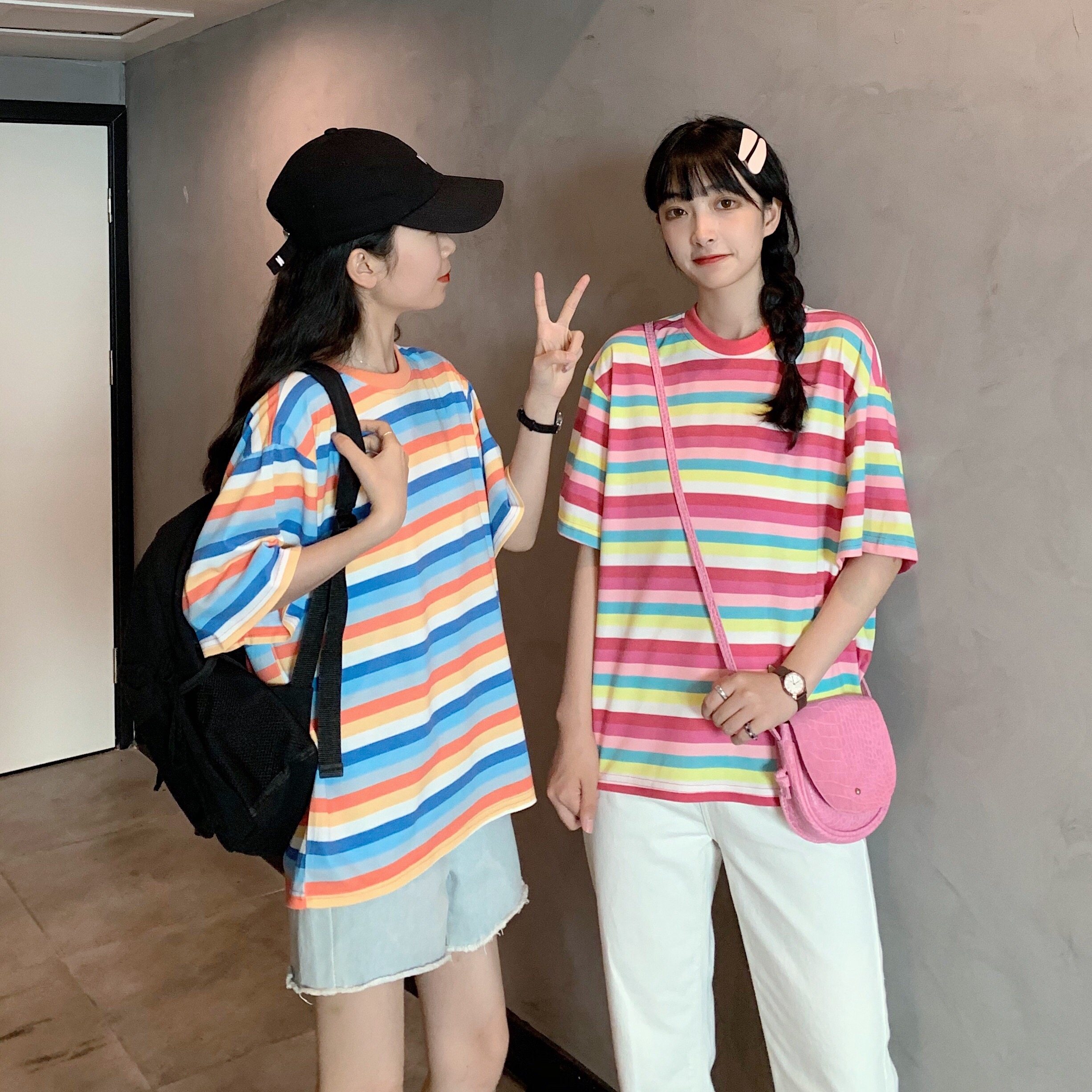 Photo of striped short sleeve T-shirt