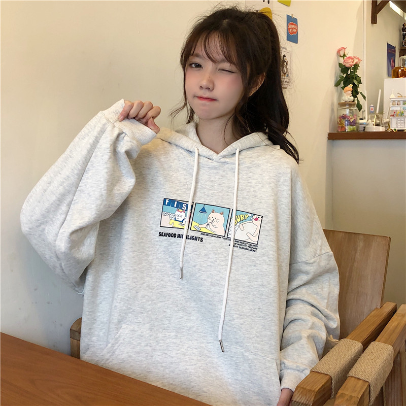 Real shot of women's sweater loose Korean fashion lazy wind thin style fried street early spring jacket