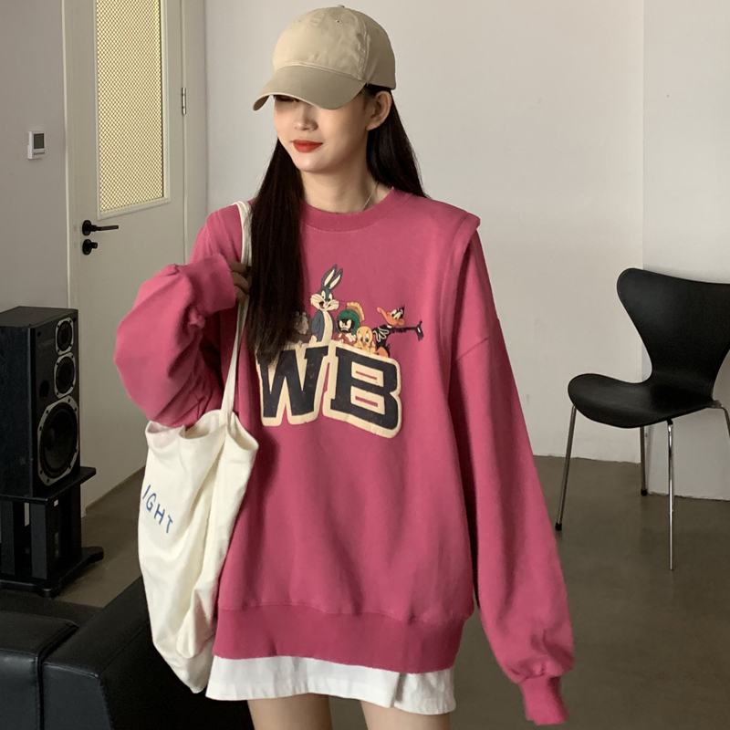 Real shot thin sweater women's loose Korean lazy style jacket