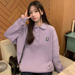 Real shot thin sweater women loose Korean version ins lazy style BF coat