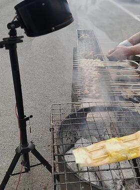 48V60V12伏烧烤摆摊带架子排烟风机抽油烟机三轮车快餐车换气扇