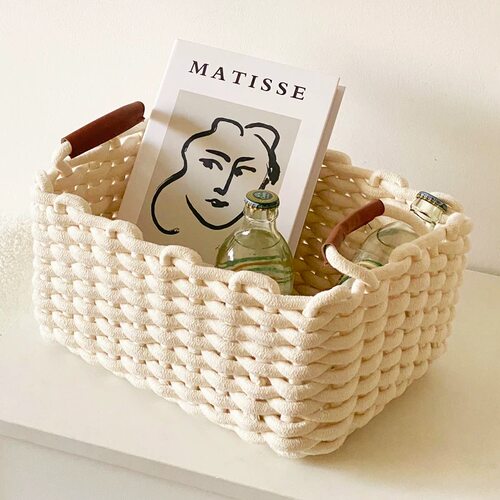 编织收纳筐ins风拍照摆件