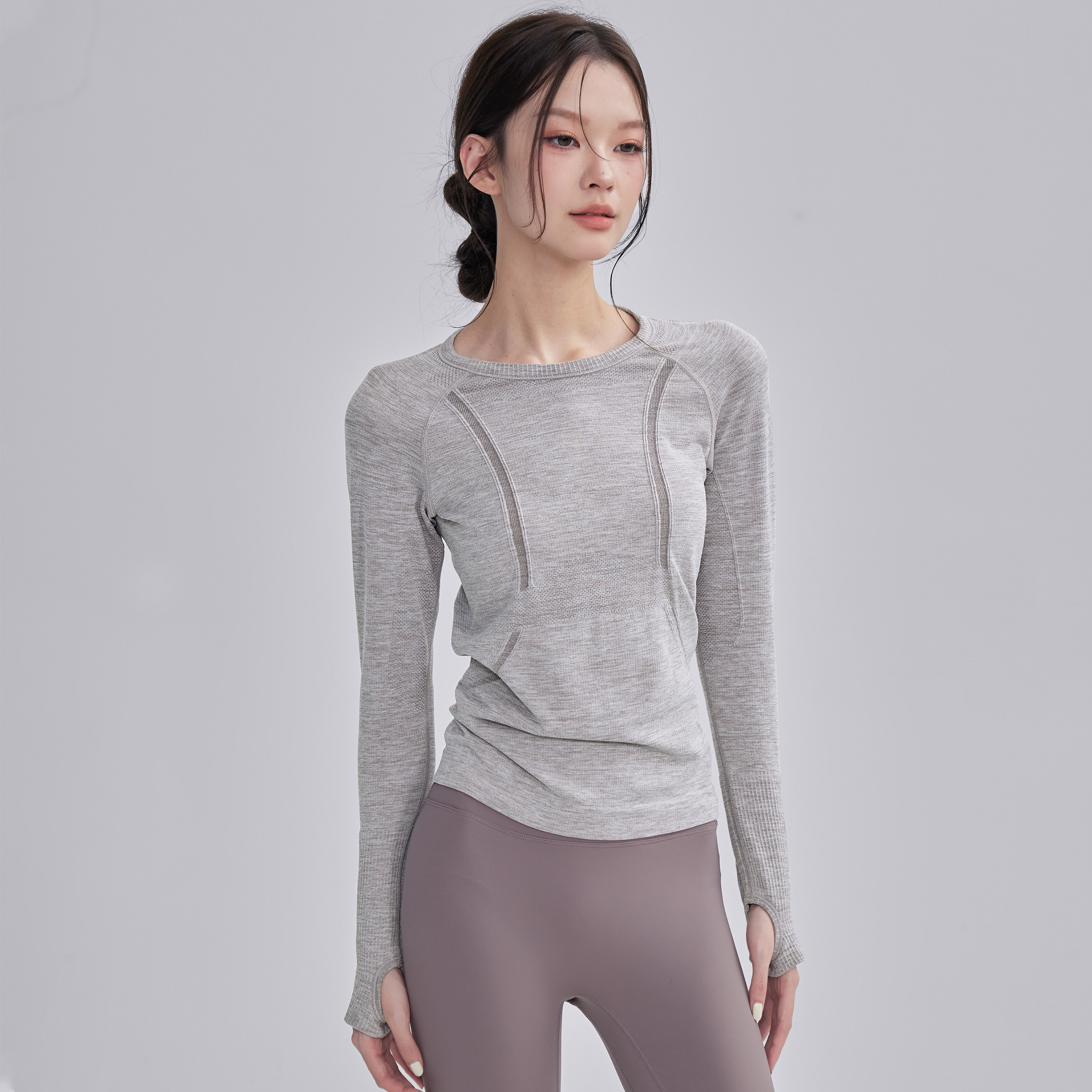 秋季圆领紧身健身衣运动上衣女新款跑步t恤普拉提训练瑜伽服长袖,运动服/休闲服装,健身衣,淘宝优惠券,粉丝福利购,淘宝优惠卷