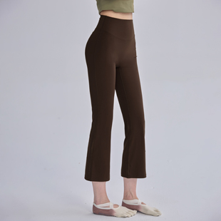 微喇提臀瑜伽裤女八分裤修身跑步运动小个子专业普拉提健身长裤夏