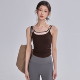 假两件挂脖瑜伽背心女显瘦运动吊带健身内搭短款 上衣 外穿撞色无袖