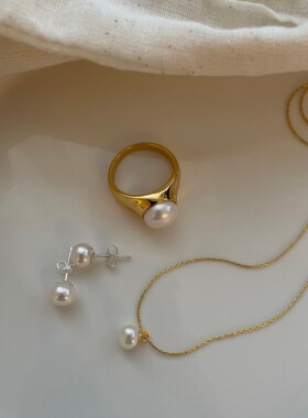 美国14K注金小众设计馒头珠项链