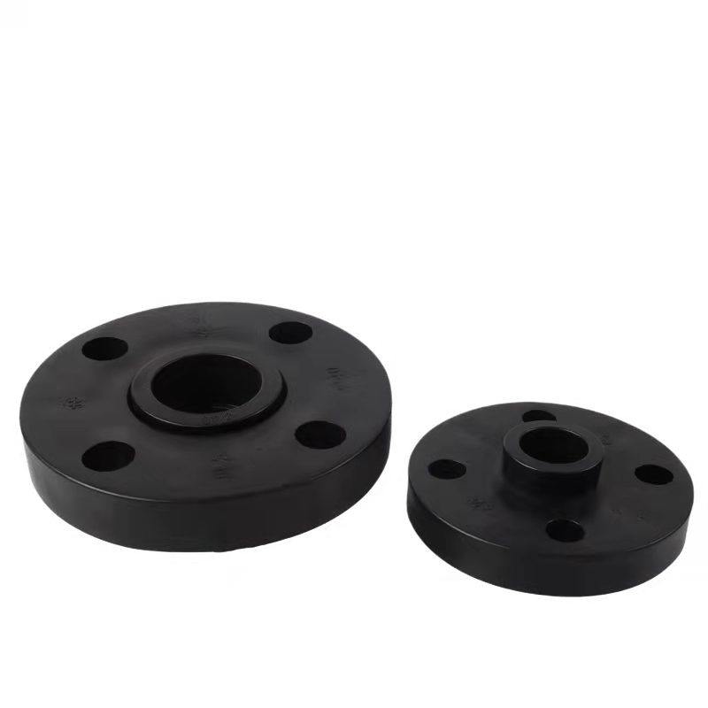 全塑PE32法兰根塑料法兰接头承插式活套DN25对接热熔防腐PE铁法兰