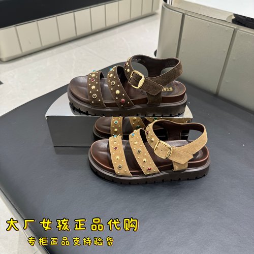 思加图复古罗马凉鞋厚底沙滩凉鞋