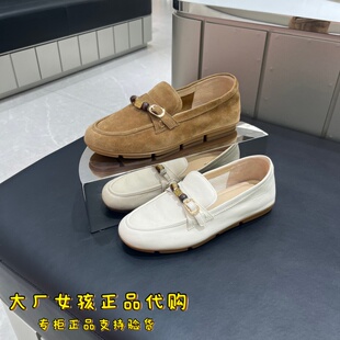 女鞋 专柜正品 EJR03AA6 一脚蹬单鞋 奶油鞋 思加图2026春季 复古乐福鞋