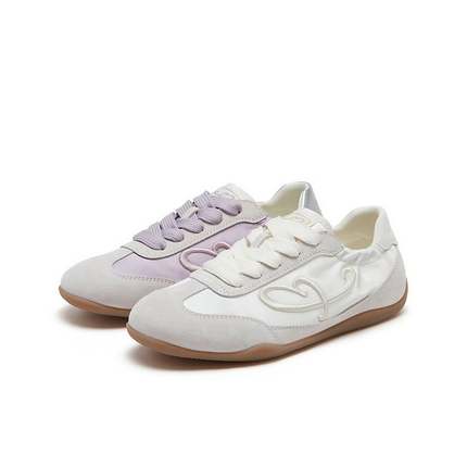 专柜正品百丽2026春季复古芭蕾德训鞋女薄底运动休闲鞋子E9P1DAM6