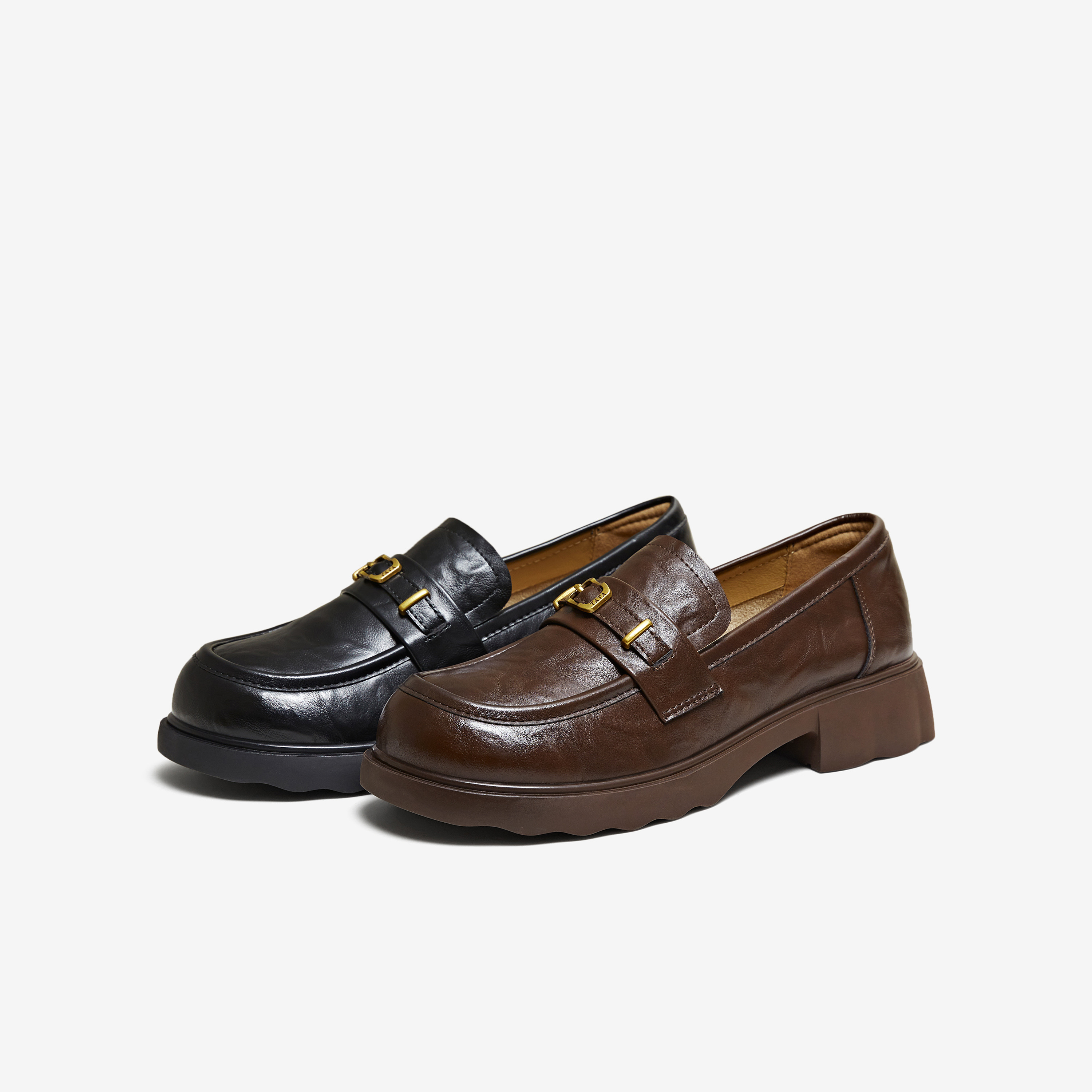 他她乐福鞋休闲百搭英伦小皮鞋