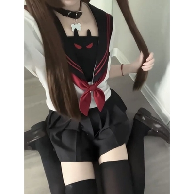 女儿服少萝连衣裙轻奢小众高端白色打底制服过膝丝袜洛丽塔公主裙