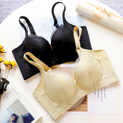 美容院养生磁疗大码保健文胸能量火山石聚拢薄款跳转收副乳内衣女