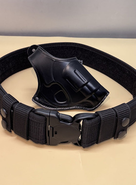 头层牛皮模立方M36快拔套皮质保护壳造型墨史密斯威森.38腰带枪套