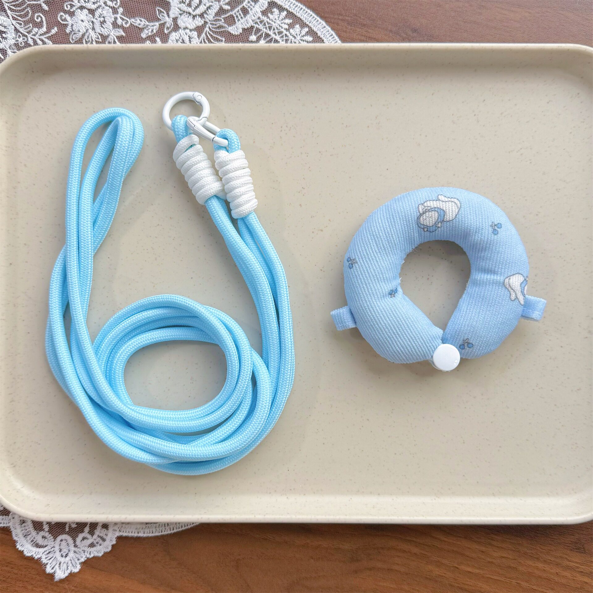娃用外出u型枕10cm 20cm防掉扣挂时代峰峻娃娃圈防丢掉外出挂绳套