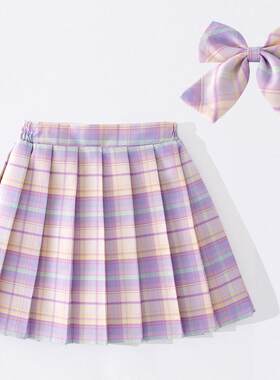 百褶裙儿童小学生校服女童短裙