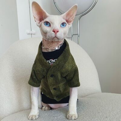 无毛猫星球德文猫衣服潮秋冬保暖