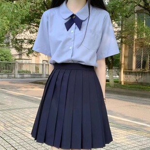学生jk衬衫制服套装基础款泰国校服泰式班服百褶裙学院风夏大码
