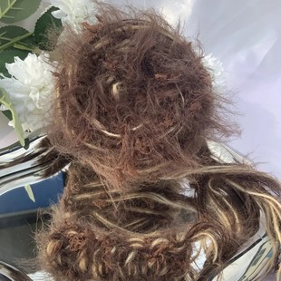 卡米拉|diy新款手编特色长毛网红手混线毛线团海马毛编织