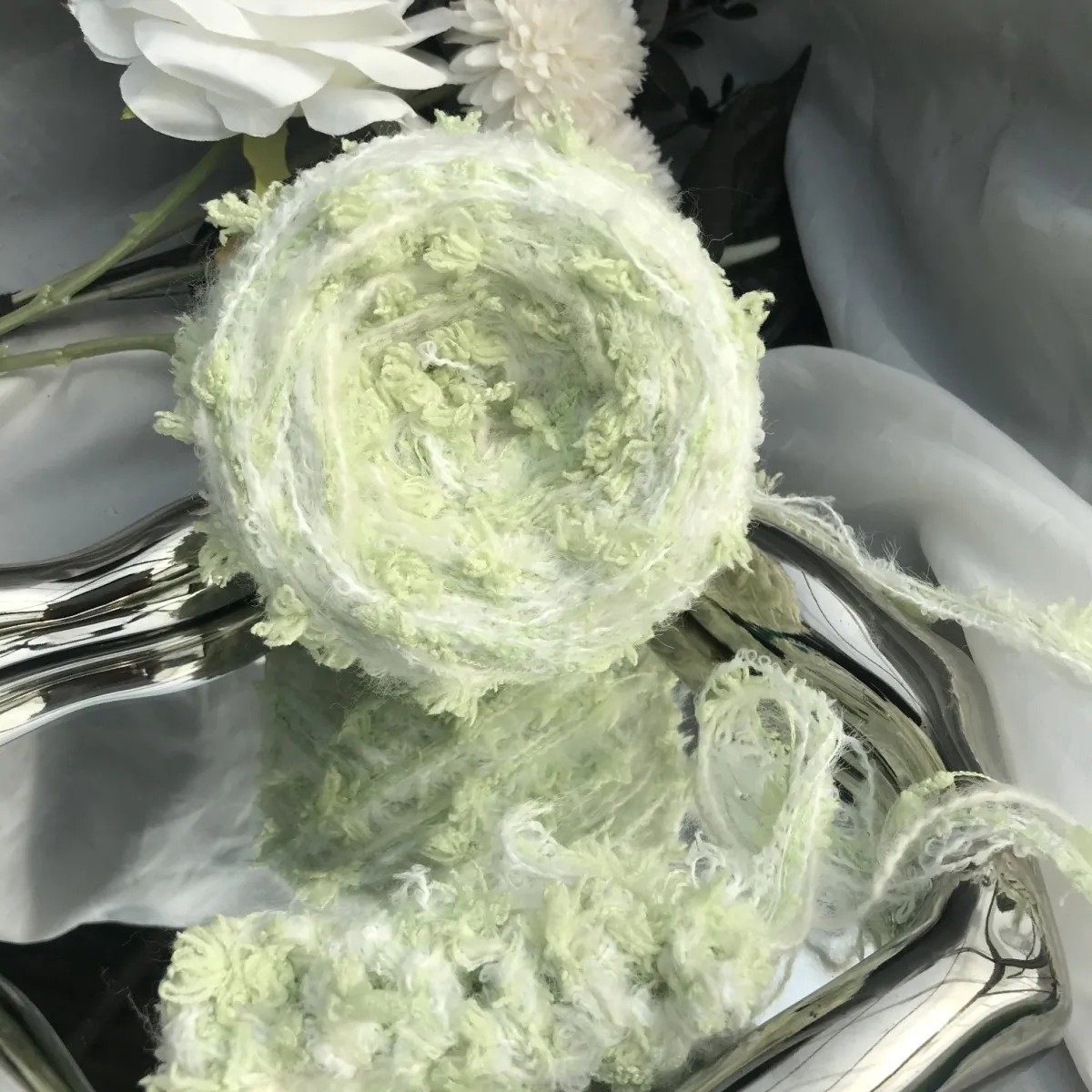 春绿|diy新款手编特色混线网红手混线毛线团海马毛编织