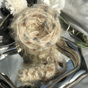 小栗熊|diy新款手编特色长毛网红手混线毛线团海马毛编织