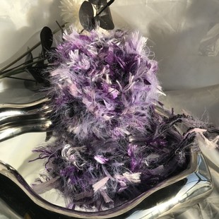 幽冥花|diy新款手编特色长毛网红手混线毛线团海马毛编织