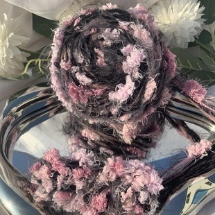 古堡少女|diy新款手编特色长毛网红手混线毛线团海马毛编织