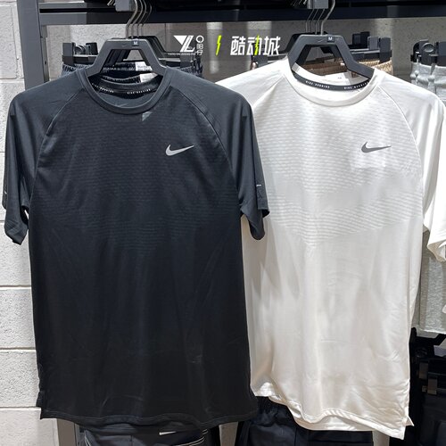 nike耐克男网眼透气速干健身运动训练经典短袖T恤DV9816-010-100